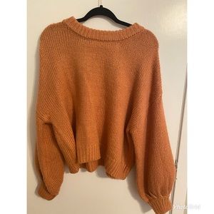 Bell Sleeve Cropped Sweater